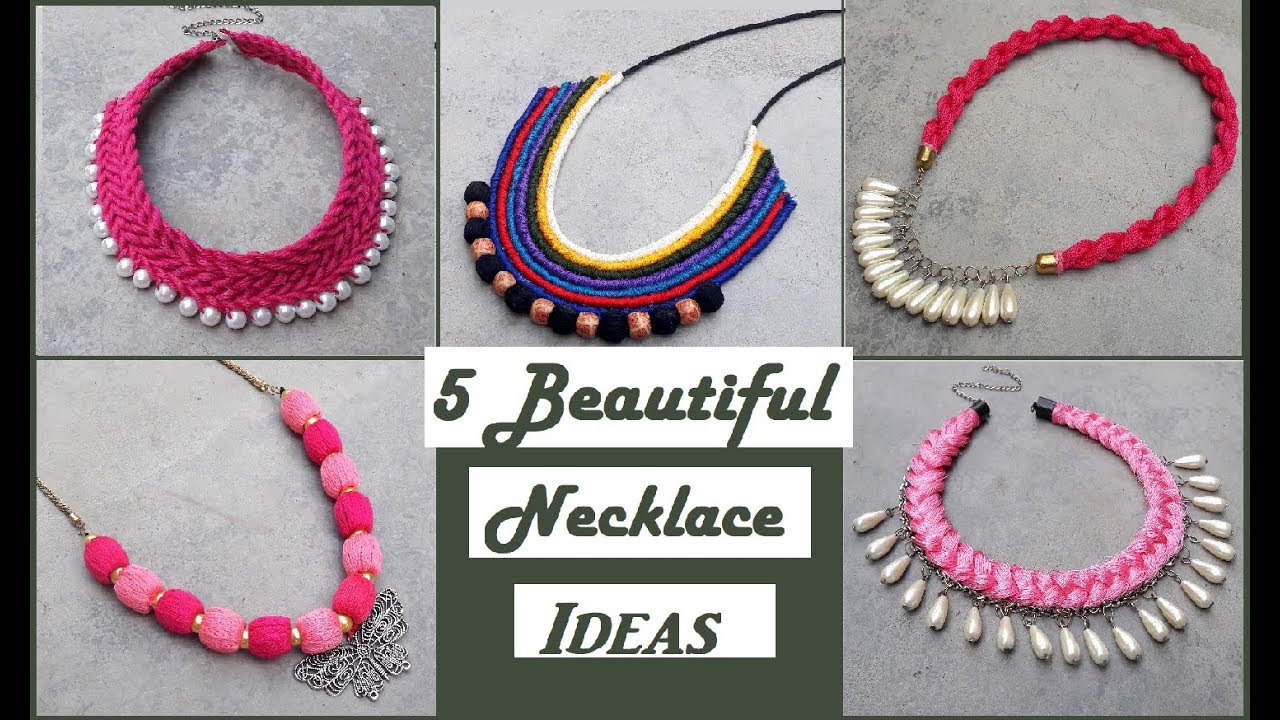 5 Handmade Necklace Ideas | How To Make Silk Thread Necklace At Home | Creation&you