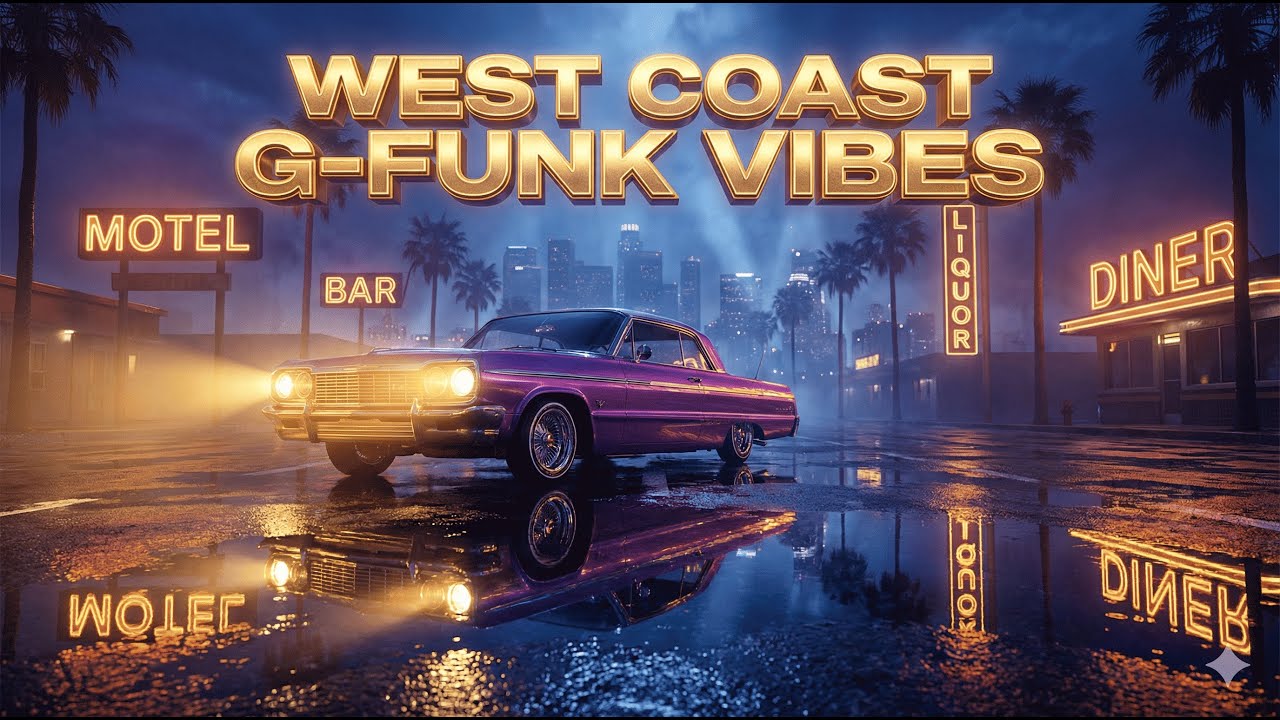 🌅 West Coast G-Funk Vibes Cali Sunset | Snoop Dogg, 2Pac & Nate Dogg Inspired 🎵