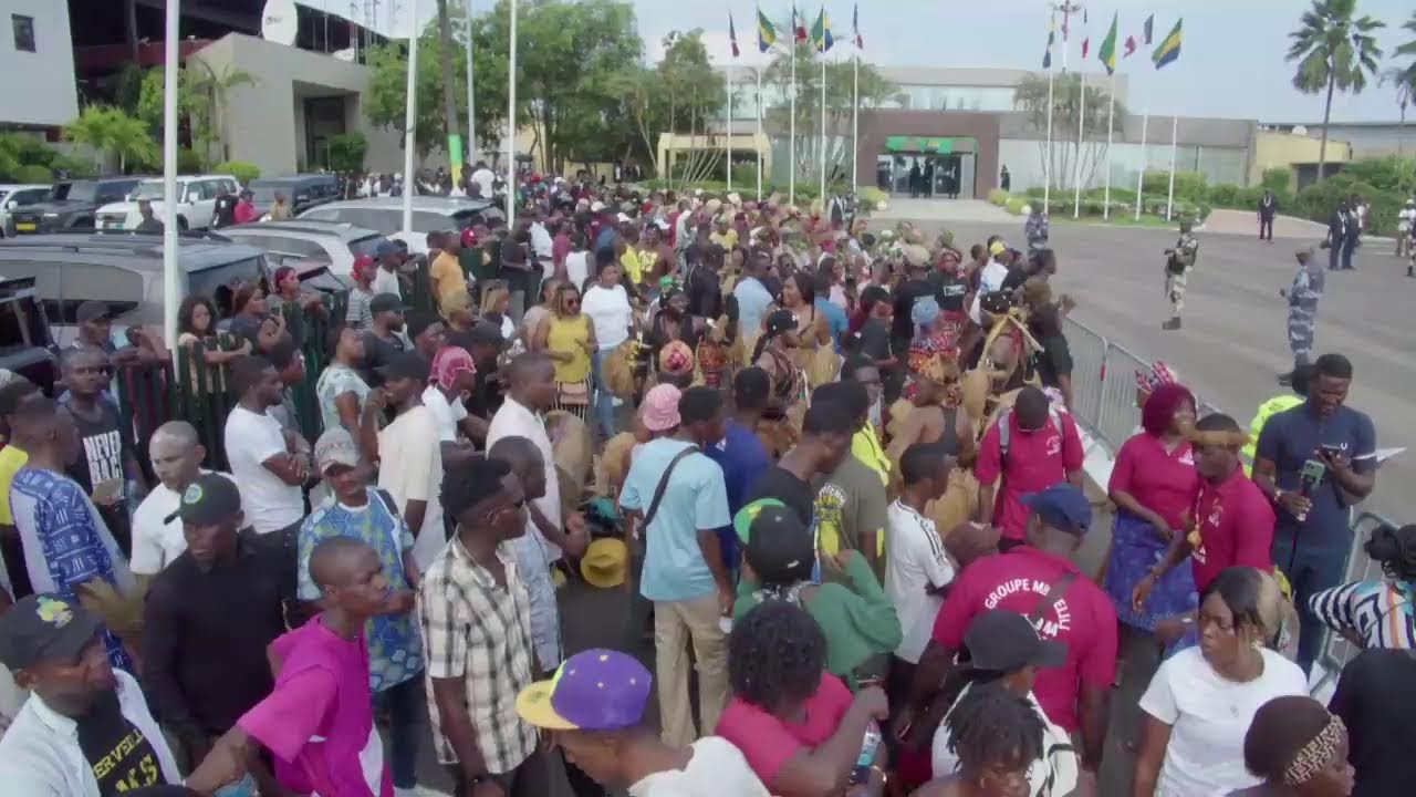 Visite du Président Français Emanuel MACRON au Gabon.