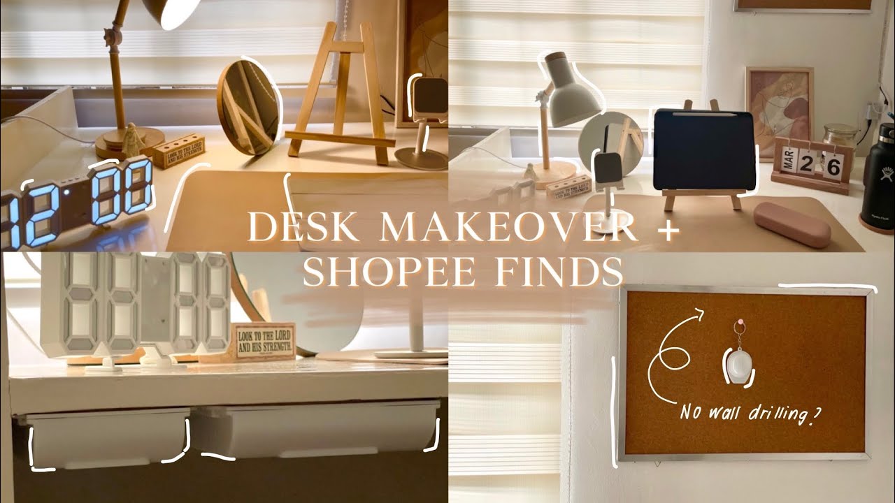 Desk makeover + Shopee finds🧸 |Philippines