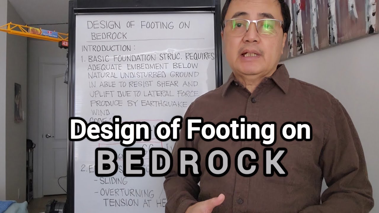 Design of Footing on BEDROCK