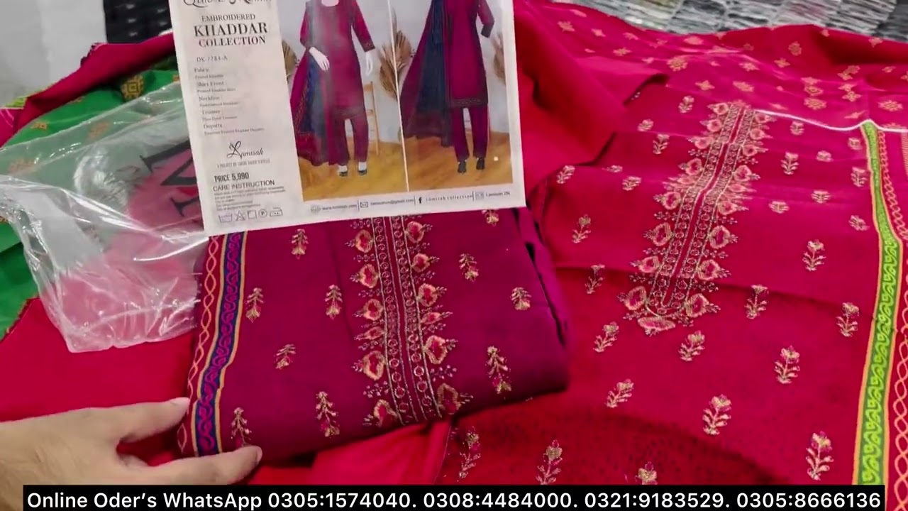 Original Brand Khaddar Embroidered 3Pc Winter Collection 2024 |Exclusive Sale Price|Wholesaler Deals