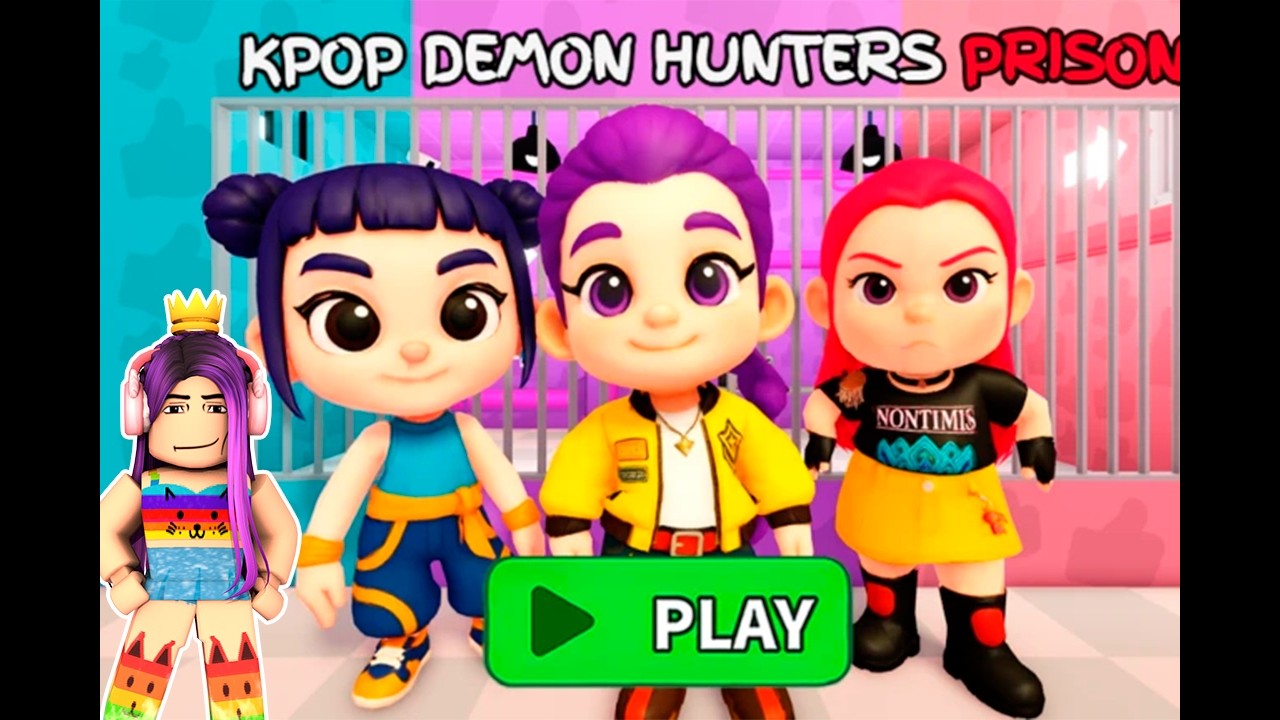 🍼BABY KPOP DEMON HUNTERS PRISÃO CORRE! roblox obby