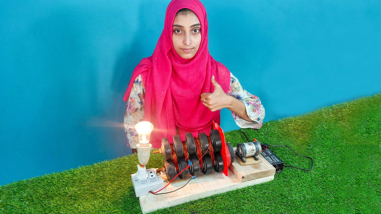 I build  free electricity energy generator at home - new technology