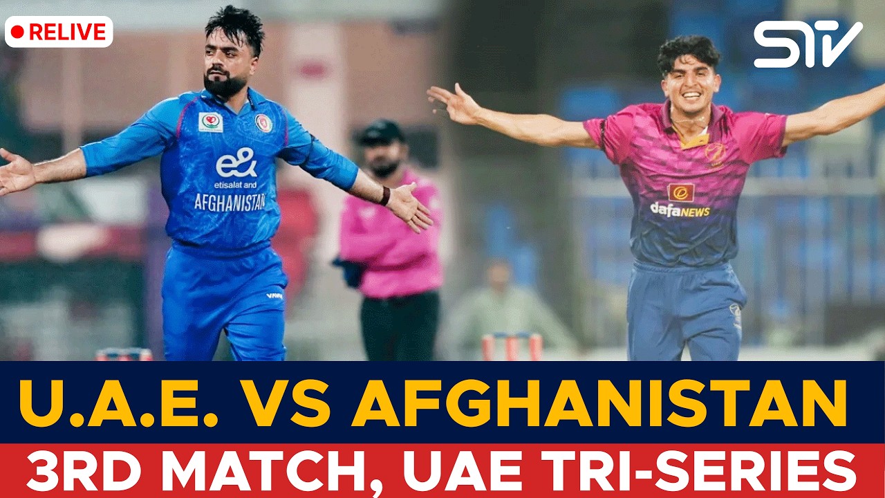 🔴 - 𝐑𝐄𝐋𝐈𝐕𝐄 | UAE vs Afghanistan | Match 3 | T20I Tri Nation Series 2025 | ECB | M3Q1K
