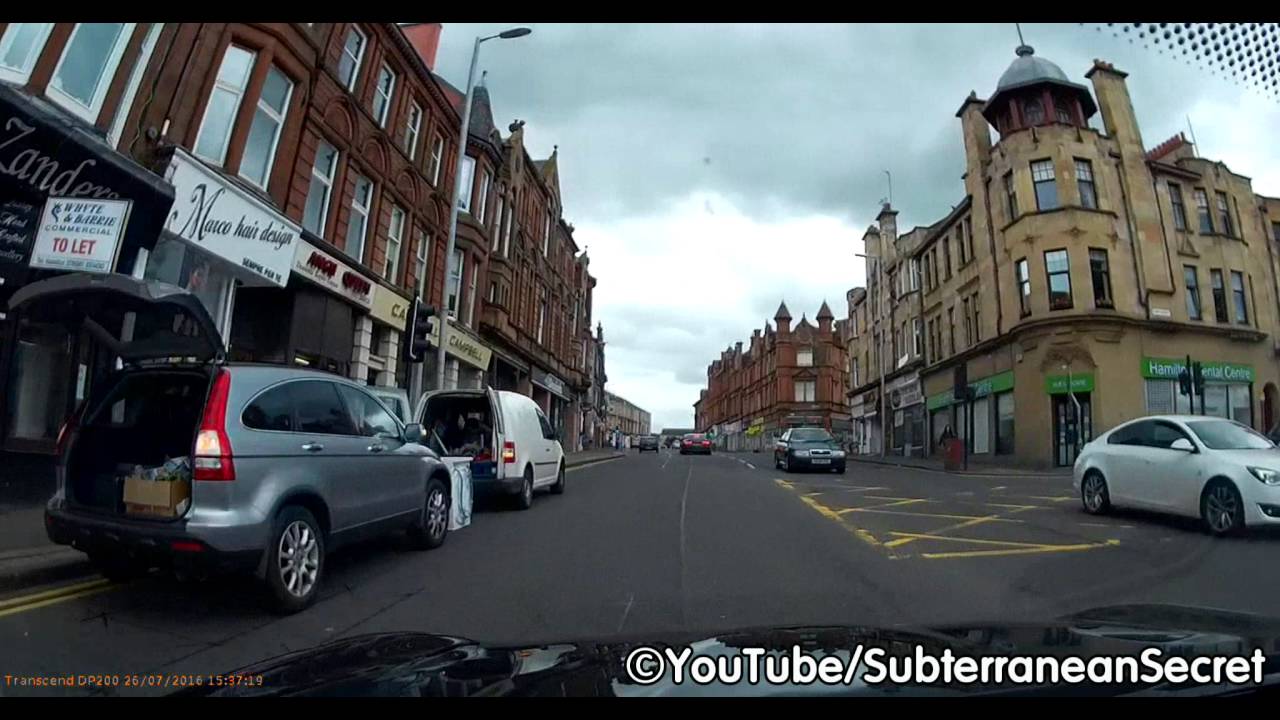 Dash Cam Footage of Hamilton, South Lanarkshire, Scotland