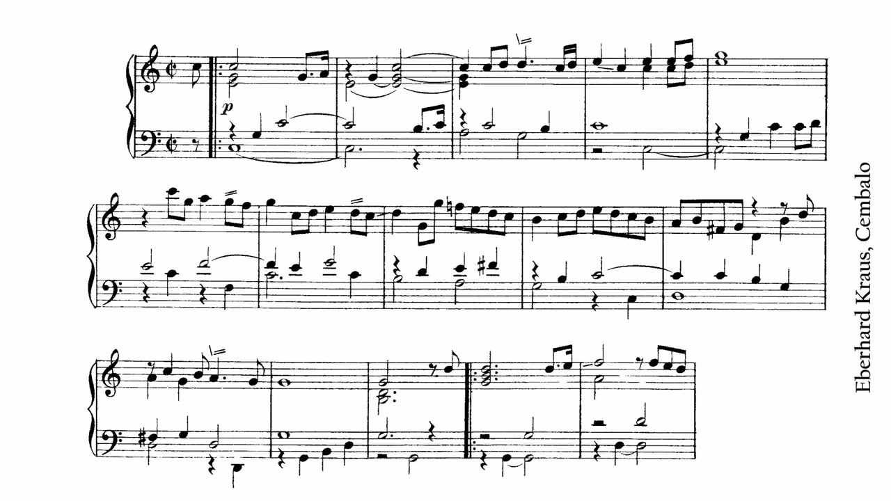 Henry Purcell - Suite No. 5 in C - Eberhard Kraus, Harpsichord