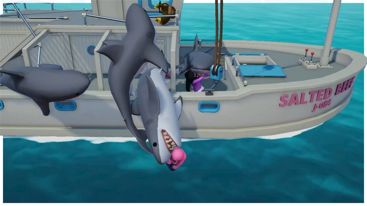 Gang Beasts but I only get attacked by Sharks...