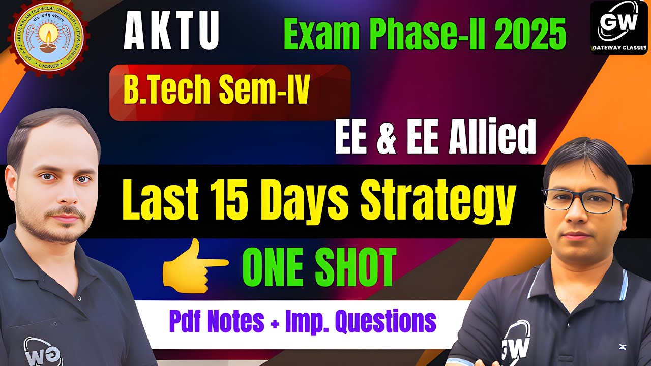 Electrical 4th Sem Last 15 Days Strategy  I Gateway Classes