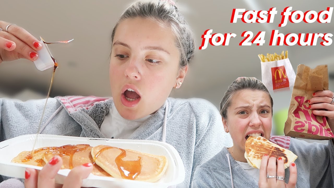 Eating FAST FOOD for 24 hours | Oliviagrace