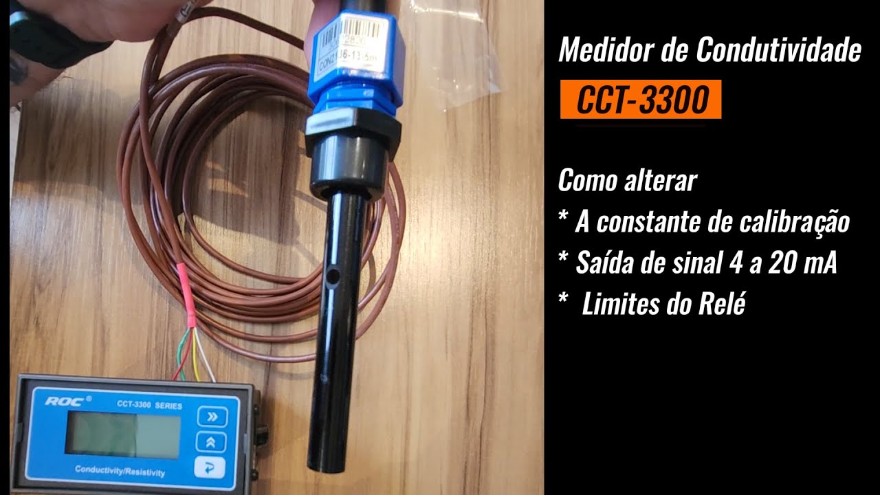 Como alterar constante de calibração e saídas do Medidor de Condutividade CCT-3320 ECR