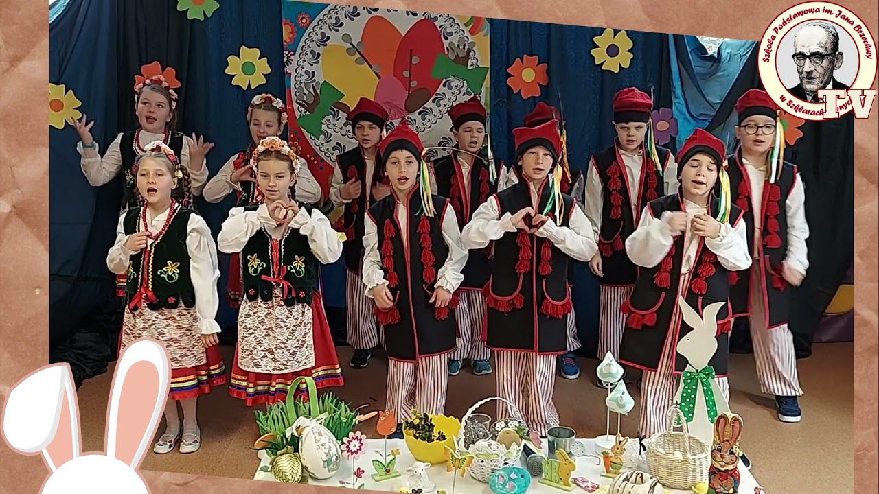 Poranek Wielkanocny w wykonaniu uczniów Szkoły Podstawowej im. Jana Brzechwy w Szklarach Górnych
