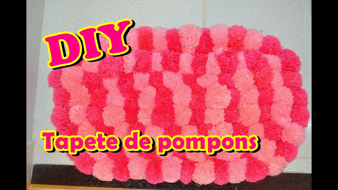 Como fazer um Tapete de Pompom - Faça você mesmo - Super Fácil