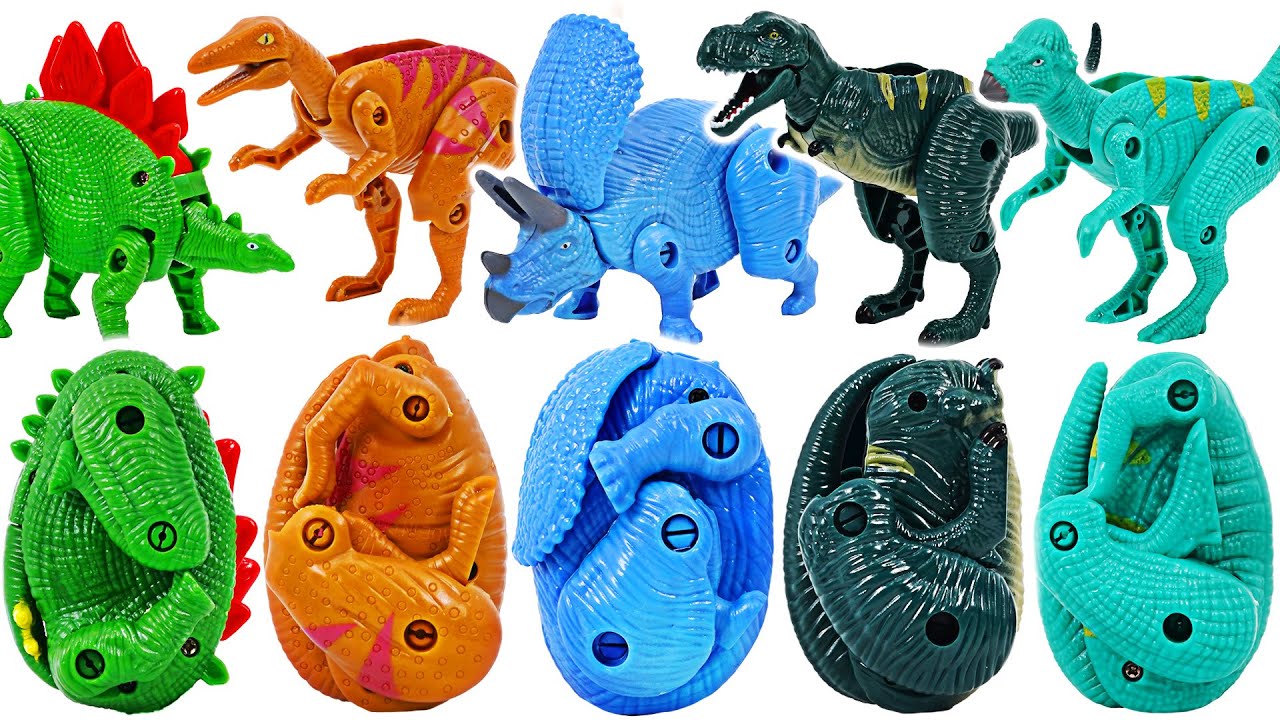 ¡¡Sorpresa!! Transformando el juego del color del huevo de pascua de dinosaurio! | Juguete DuDuPop