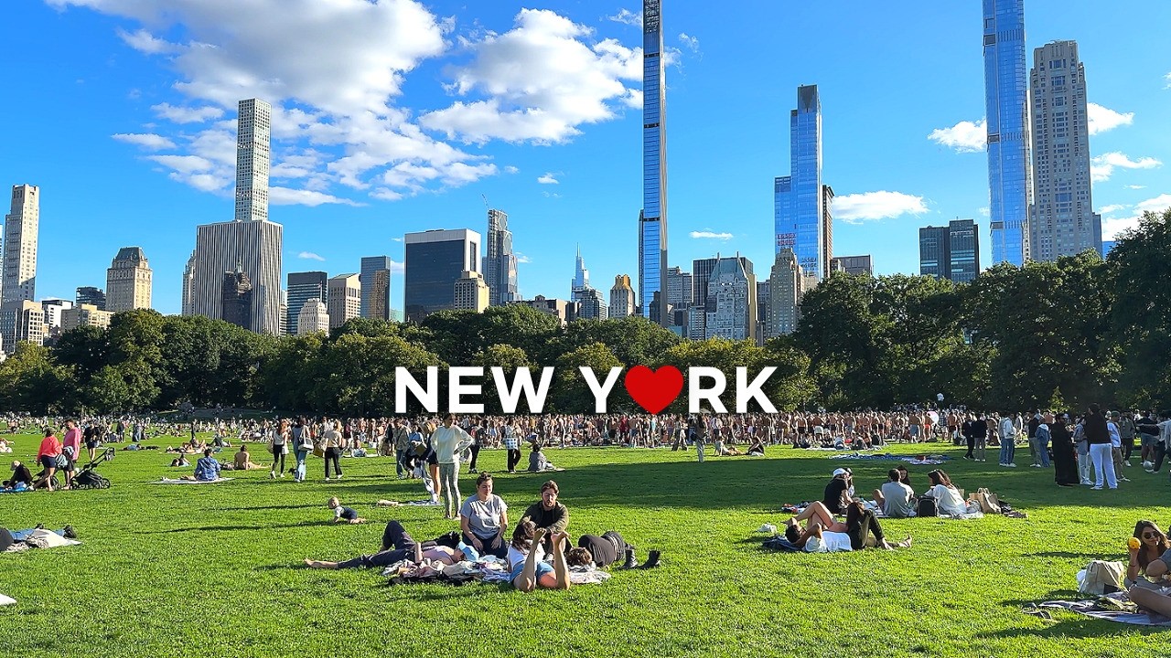 4K🇺🇸Прогулка по Нью-Йорку: Идеальный солнечный день в Центральном парке, Нью-Йорк🗽🚕 Сентябрь 2024 г.