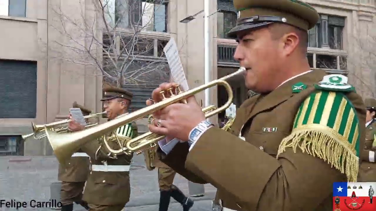Carabineros de Chile - Relevo de Guardia en el Palacio de La Moneda día 7 de agosto de 2023
