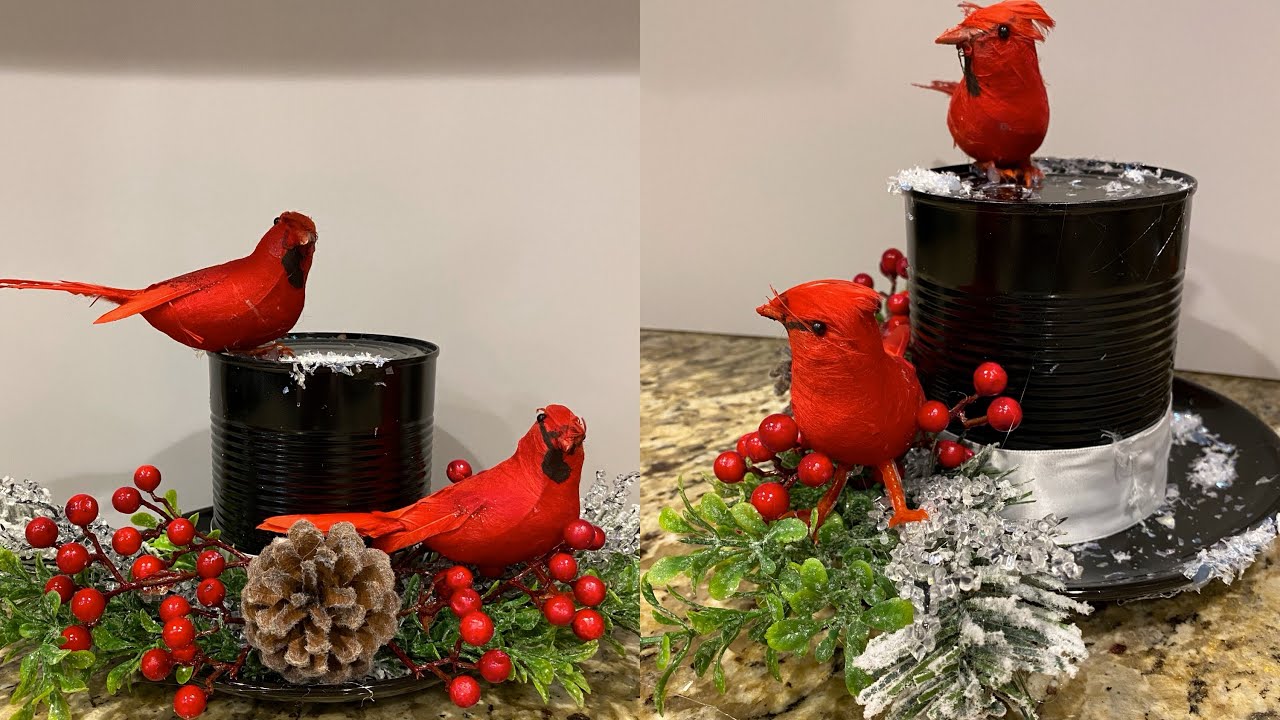 DIY Tin Can Snowman Hat | Dollar Tree Snowman Hat Craft