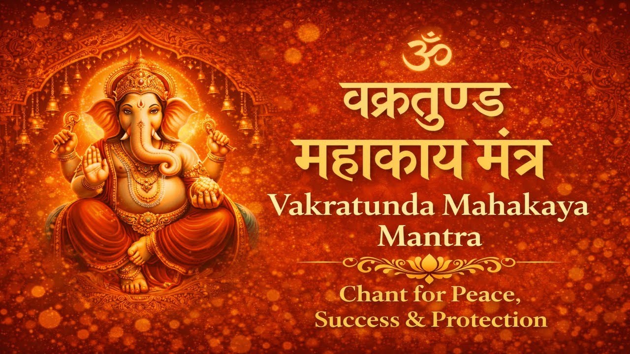 वक्रतुण्ड महाकाय मंत्र 51 बार | Ganesh Mantra for Success, Peace & Obstacle Removal