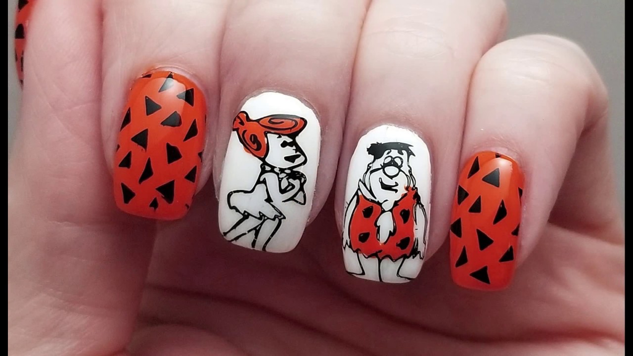 Cartoon Nail Art! Easy Reverse Nail Stamping!