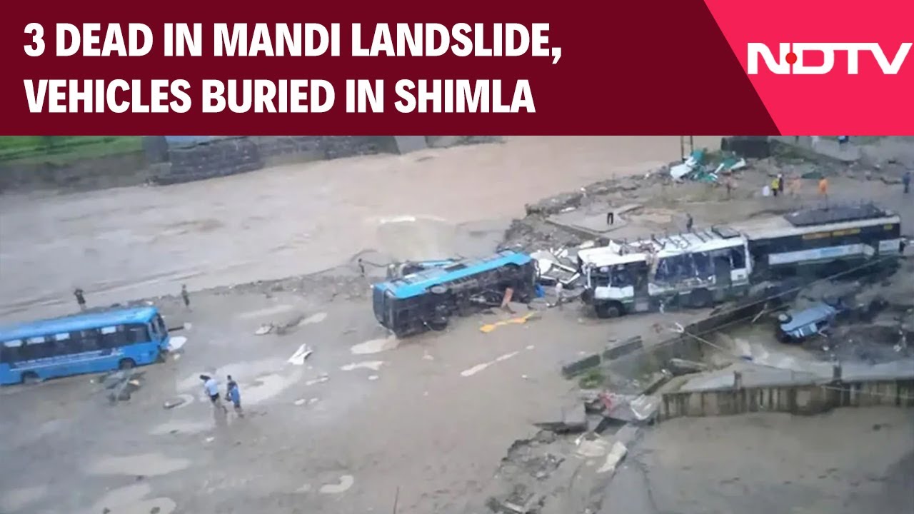 Himachal Pradesh News | Himachal Monsoon Fury: 3 Dead In Mandi Landslide, Vehicles Buried In Shimla