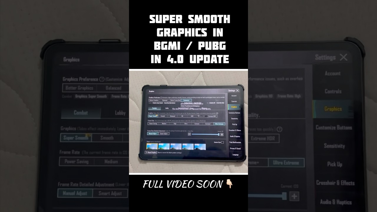 Super Smooth Graphics IN BGMI ONEPLUS PAD 2 120 FPS  #bgmi #pubg #shorts #onepluspad2 #trending