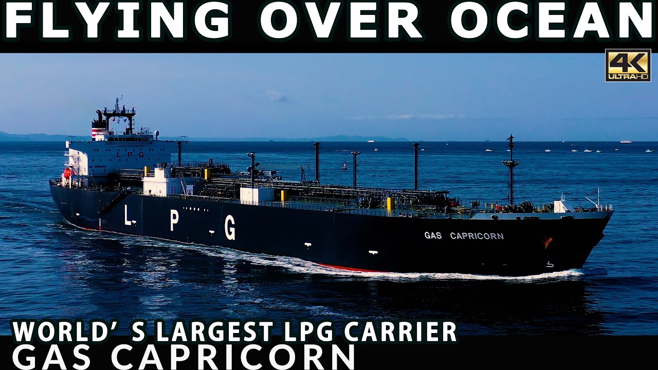 World&rsquo;s Largest LPG Carrier (VLGC) in motion | Drone Flight | DJI Mavic 2 Pro