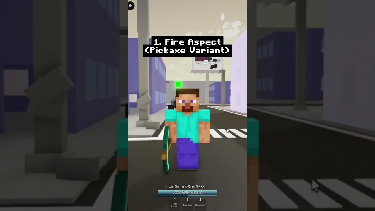 MINECRAFT MOVESET IN JJS (SKILLBUILDER) #roblox #jujutsushenanigans