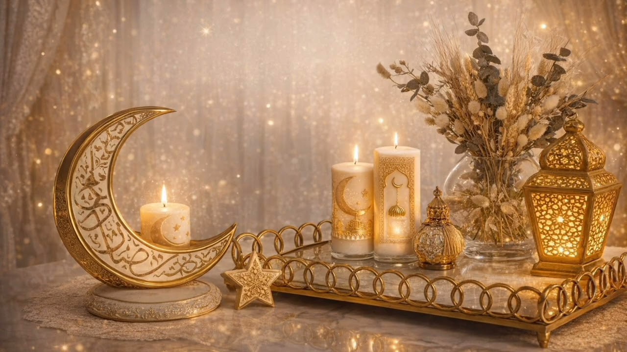 Ramadan Crescent Glow 🕯️🌙✨
