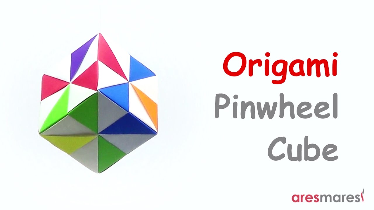 Origami Pinwheel Cube (easy - modular)