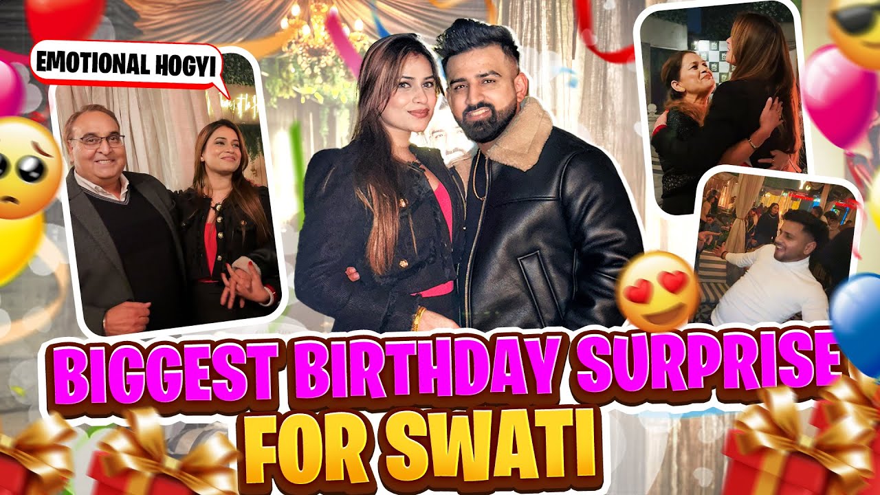 BIGGEST BIRTHDAY SURPRISE FOR SWATI❤️😍 || EMOTIONAL HOGYI🥹 || Best B'day Ever🧿 || RajatSwatiVlogs