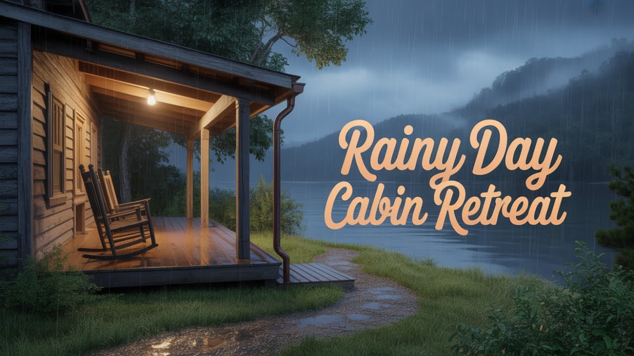 Gentle Forest Rain in a Cabin Bedroom | 10 Hours for Deep Sleep