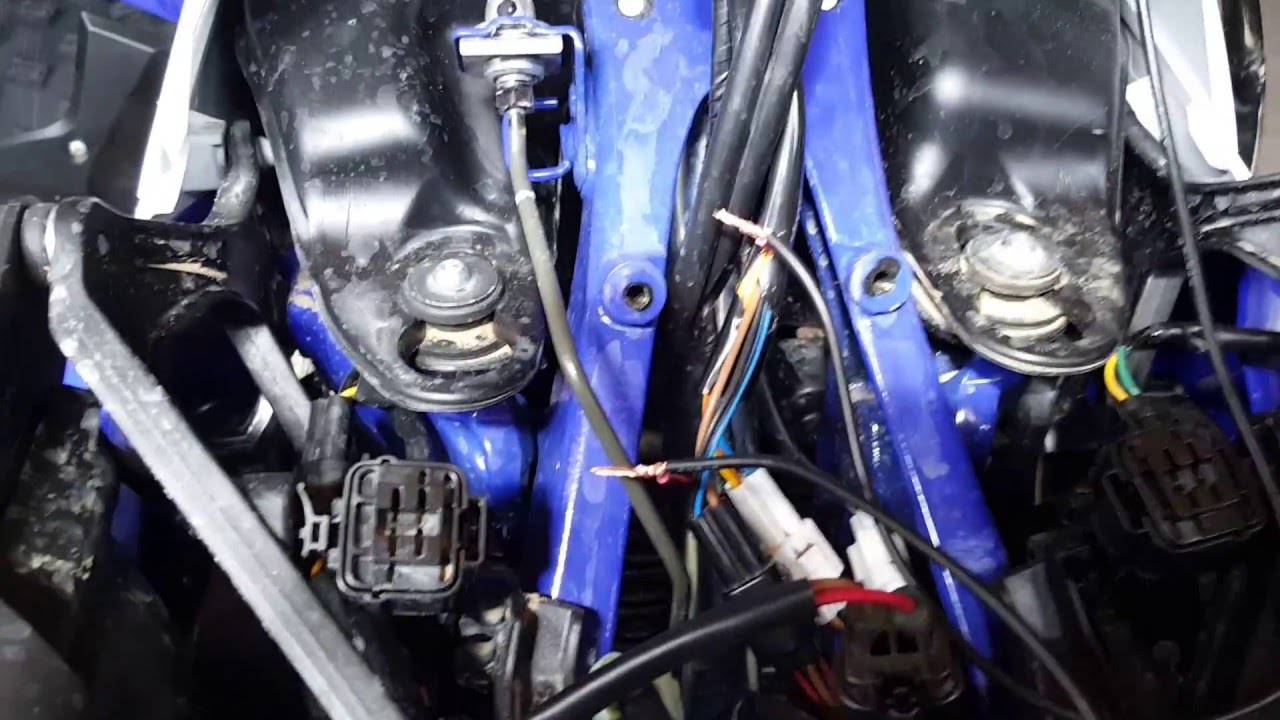 How to install a tethered kill switch on a 2015 Yamaha YFZ 450R.