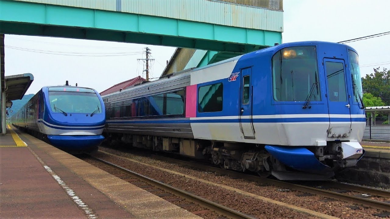【スーパーはくと同士の列車交換】青谷駅で、スーパーはくと1号、6号の列車交換、スーパーまつかぜ6号(いわみキャラクタートレイン)の通過を撮影