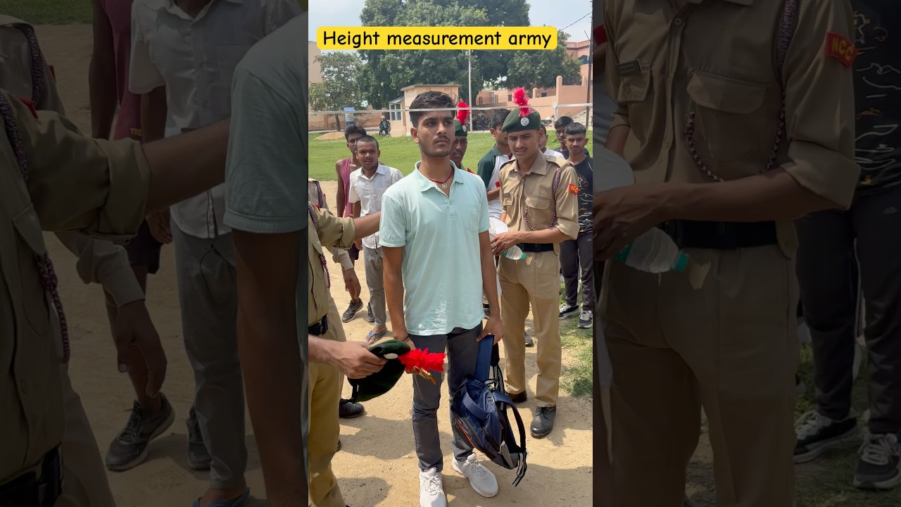 Height measurement army #bsf #motivation #armylover #cisf #crpf #ncc #viral