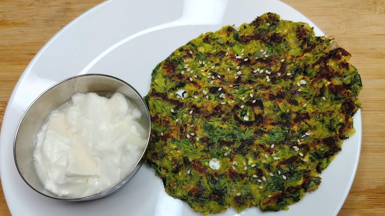 ब्रैकली पालक,पनीर थालिपिठं डाएट. रेसीपी /Brokli palak Chilla Dait recipe  Anita Kedar's Recipes