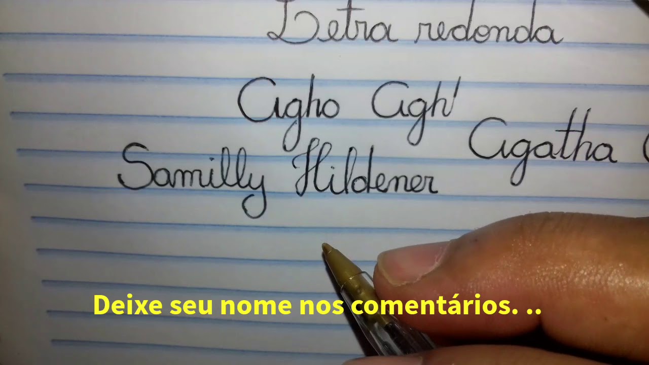 COMO ESCREVER A LETRA REDONDA