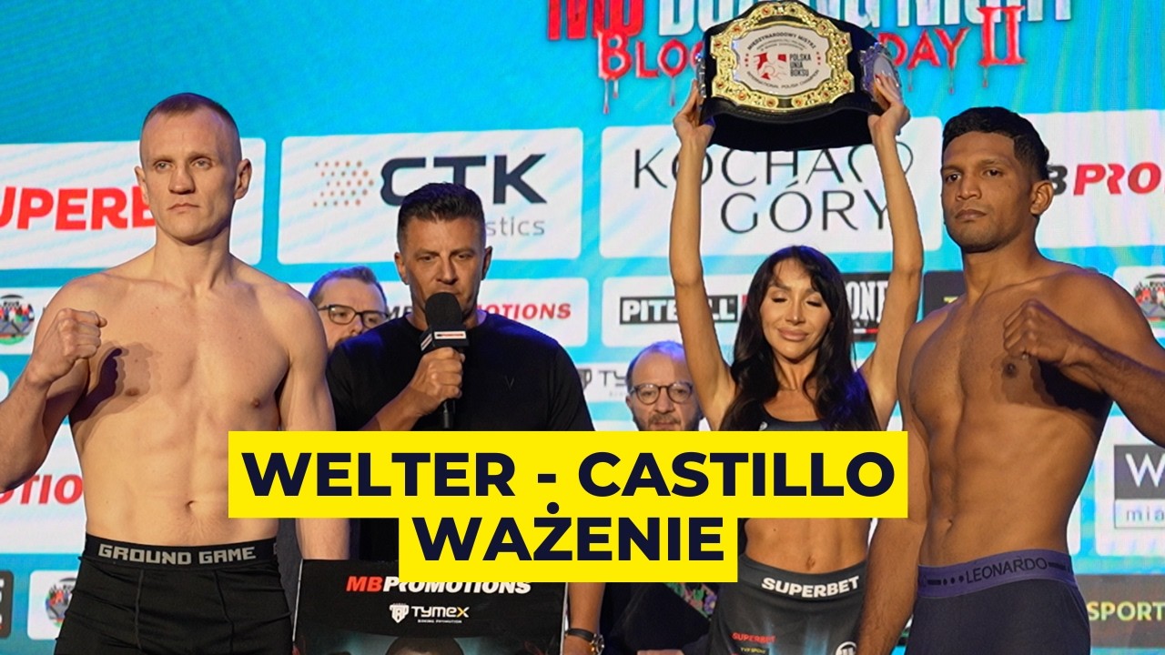 Karol Welter - Evander Castillo OFICJALNE WAŻENIE przed galą MB Boxing Night 27