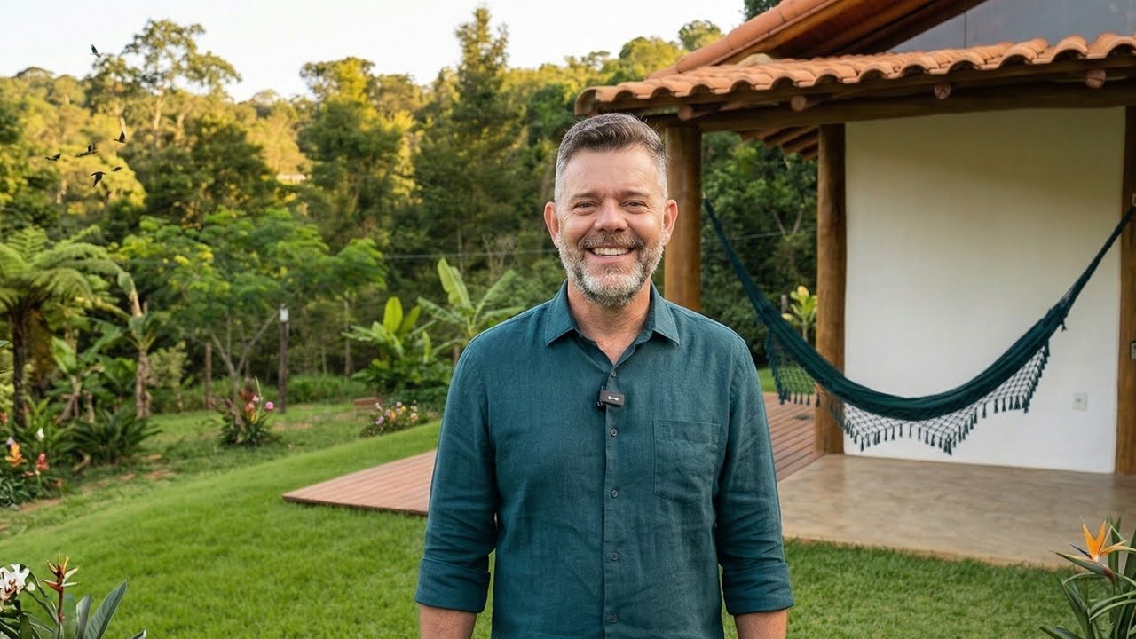 ELE TRANSFOU O LUGAR EM UM LINDO SÍTIO NO PÉ DA SERRA