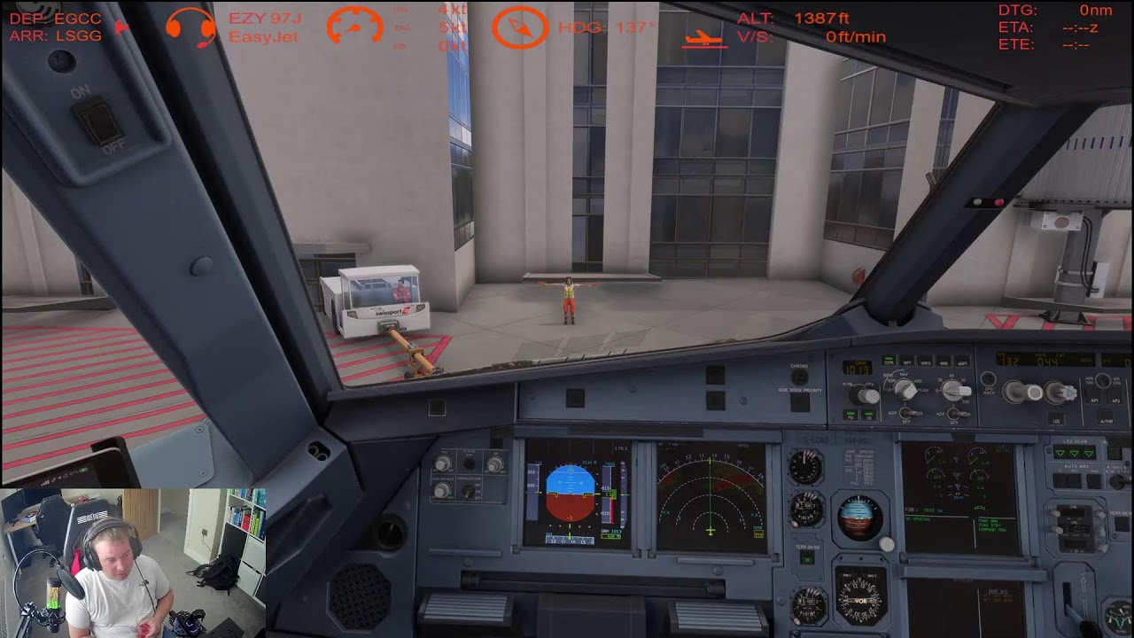 🟠 LIVE: EasyJet A319 Flight | Manchester ✈️ Geneva | Real-Time Cockpit Stream | July 6 @ 