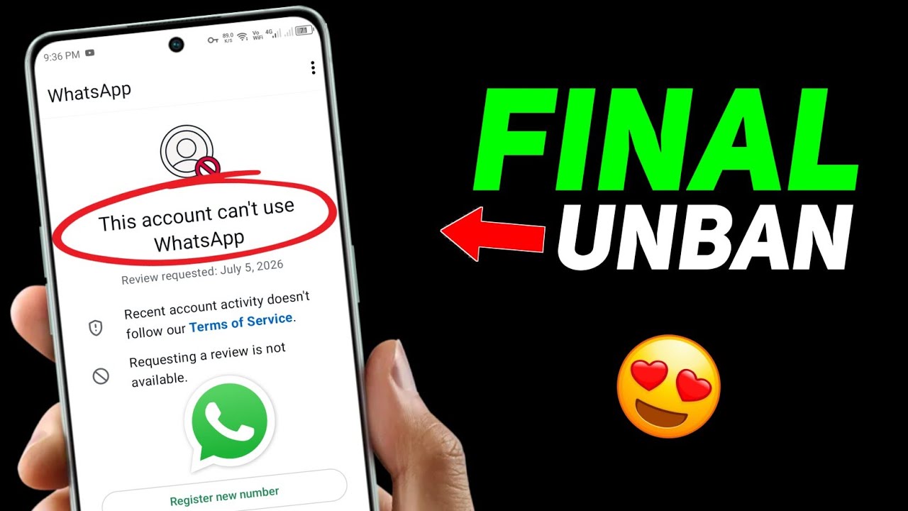 Whatsapp Ban New Fix 2026 ✅|| This account can't use Whatsapp Problem New Solution 2026