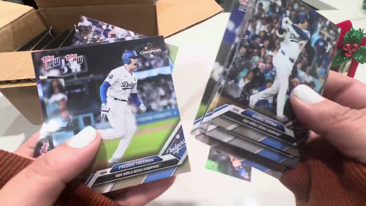 Topps NOW DODGERS WORLD SERIES ARE THESE BASEBALL CARDS WORTH THE PRICE? 60$ each! ASMR** #asmr 
