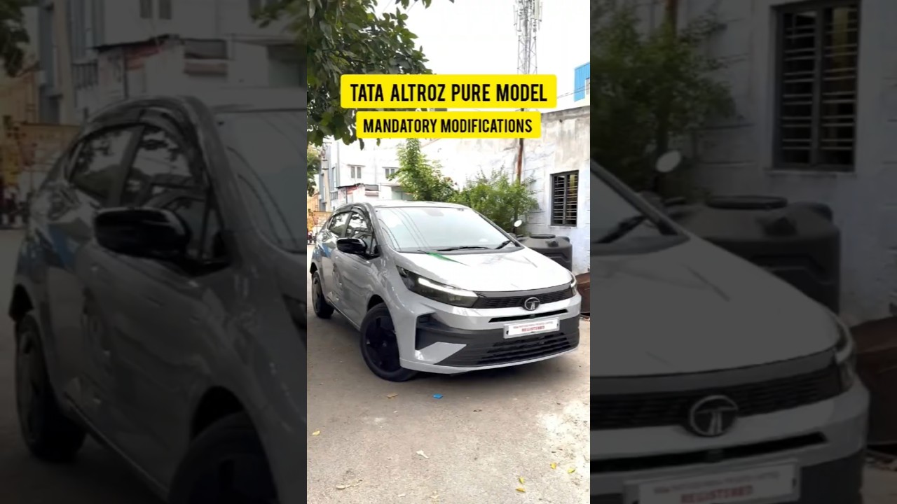 TATA ALTROZ - Pure Model Mandatory Modifications #afto #coimbatore #tata #tataaltroz #shorts #cars