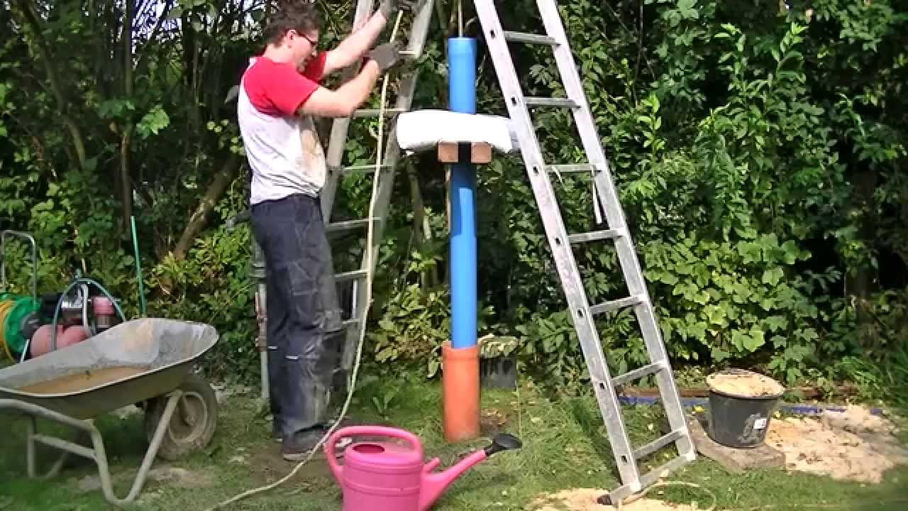 Brunnen bohren / Brunnenrohr einplunschen