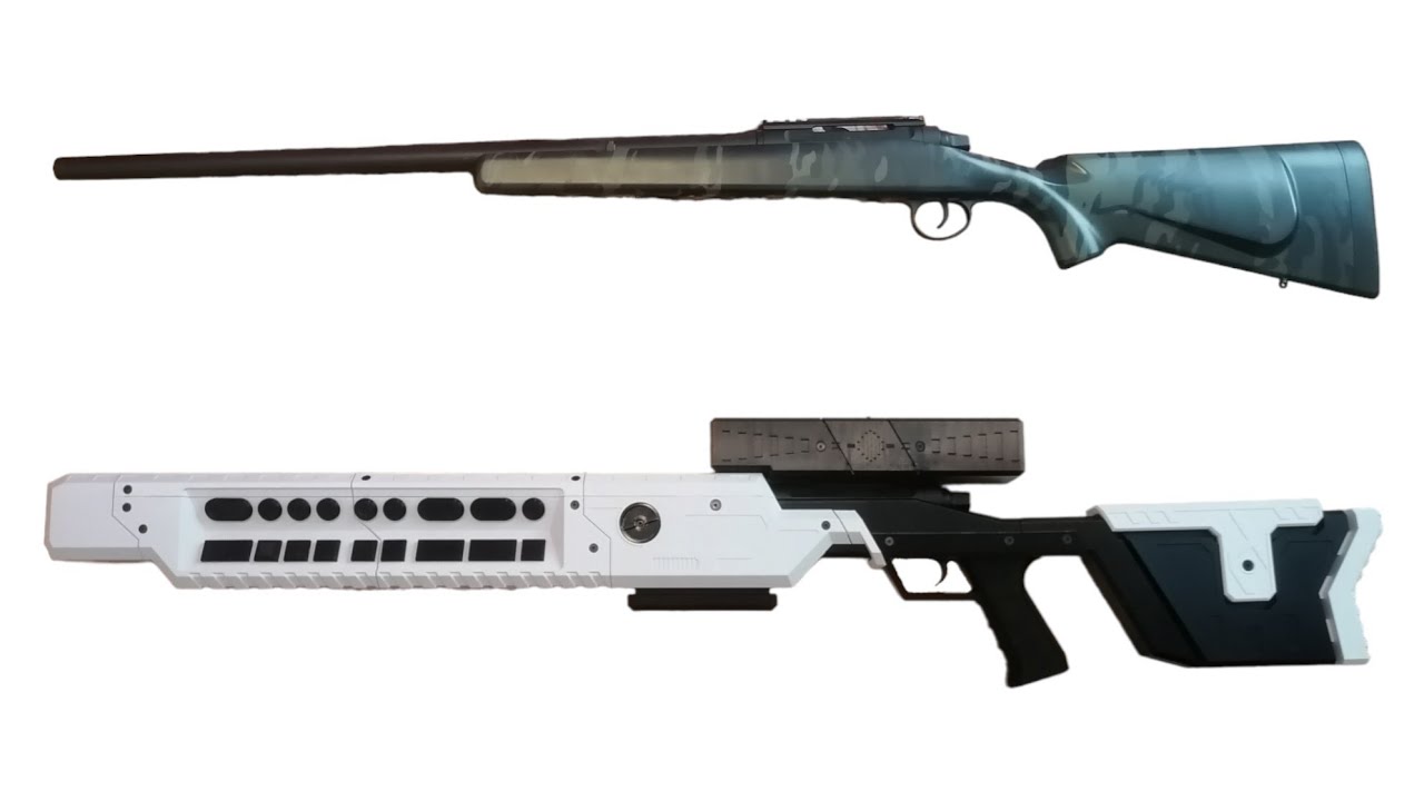 Airsoft EMG BARRETT Fieldcraft sniper rifle homemade DIY 3D printed SCI-FI stock