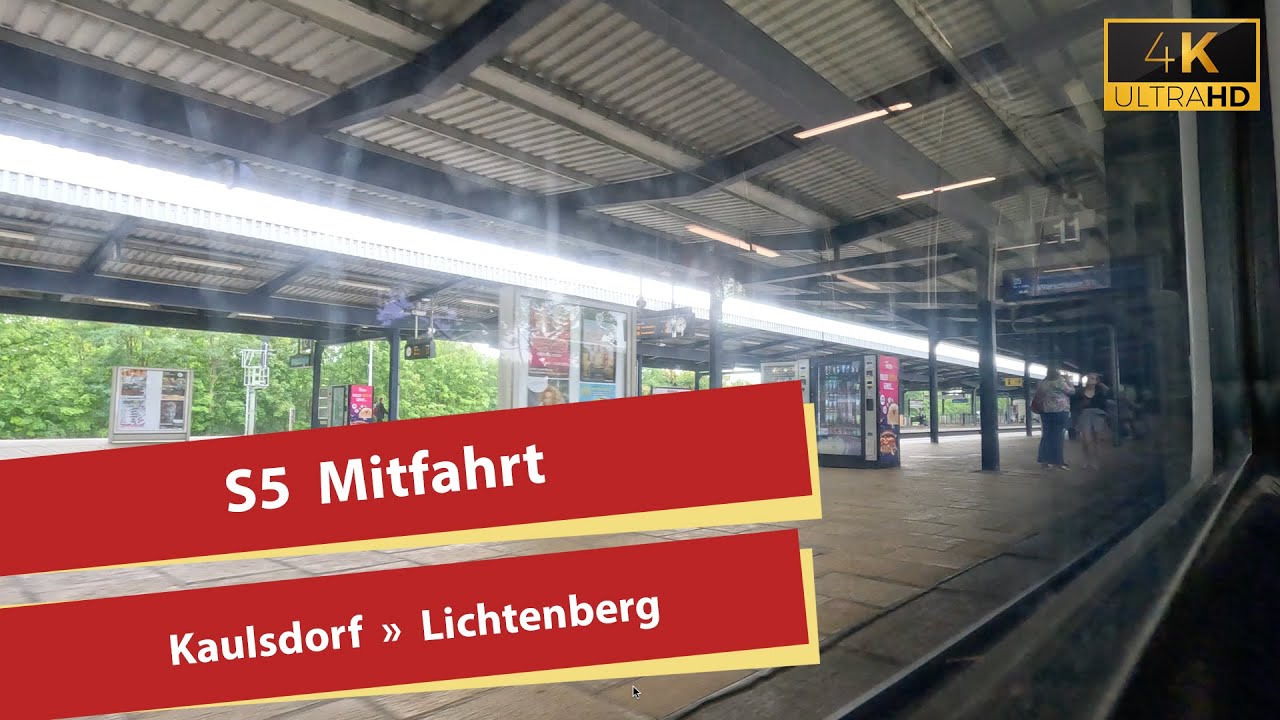 (4K) Mitfahrt der S5 von Kaulsdorf bis Lichtenberg
