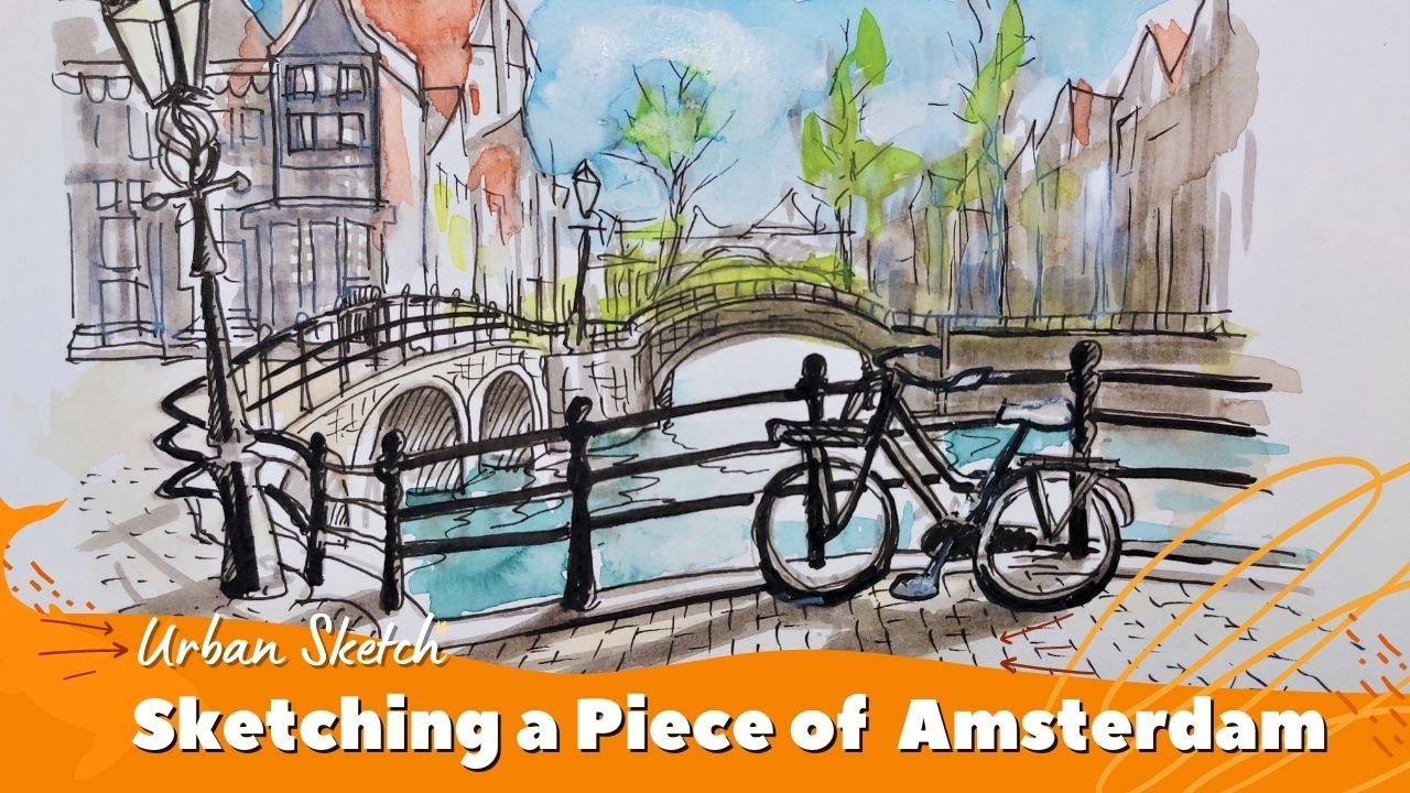 Amsterdam Scenery - Urban Sketching