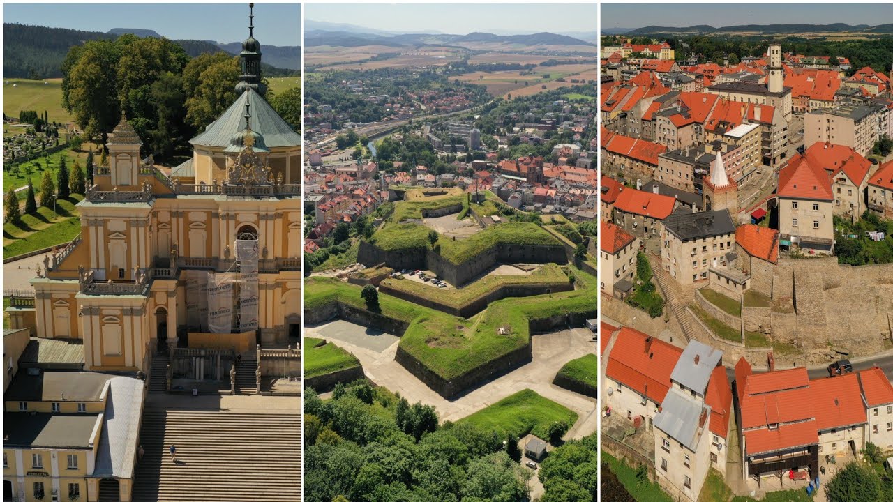 Kotlina Kłodzka i okolice z drona - atrakcje warte zobaczenia.