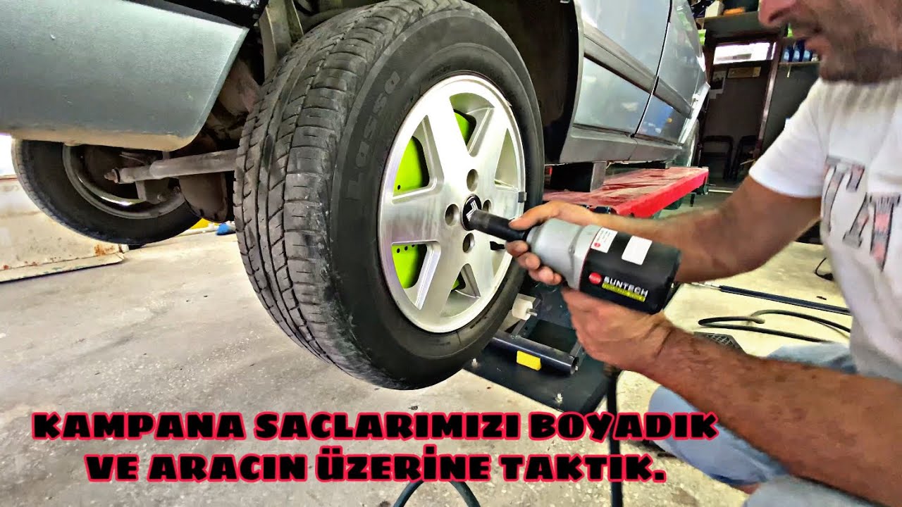 TOFAŞ KAMPANA SACI NASIL BOYANIR VE MONTAJLANIR.Fosfor sarı kampana sacı.