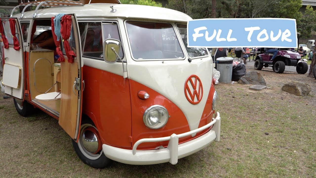 VW Split Window Bus Restoration + Tour - Hand built SO23 Westfalia replica by Mike Fn Garage - Ep. 2