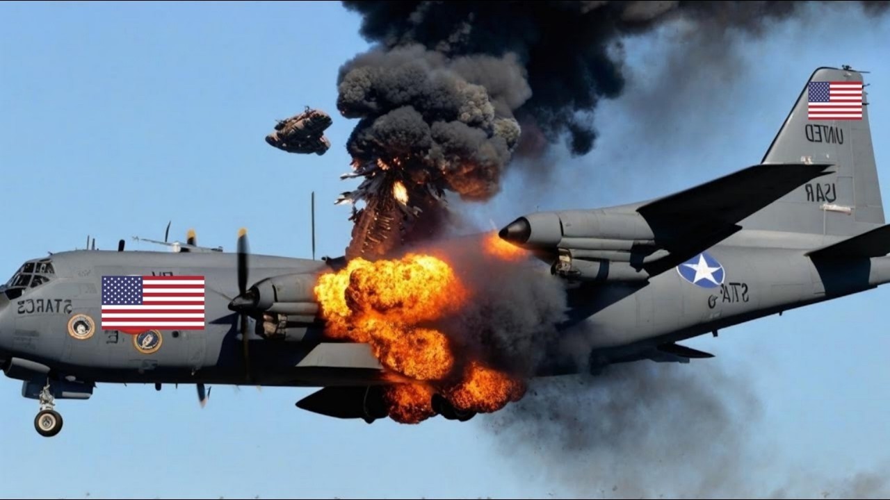 13 минут назад: американский самолет С-130 с 7000 тоннами бомб был уничтожен российским Су-57.